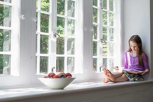 New window installation with clean trim and insulated glass
